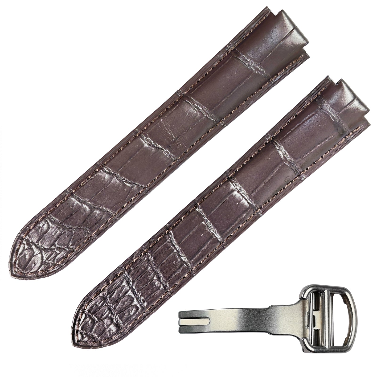 Aligator Skin Watchband 18mm Watch Crocodile strap for Cartier Blue Balloon 36mm Watch