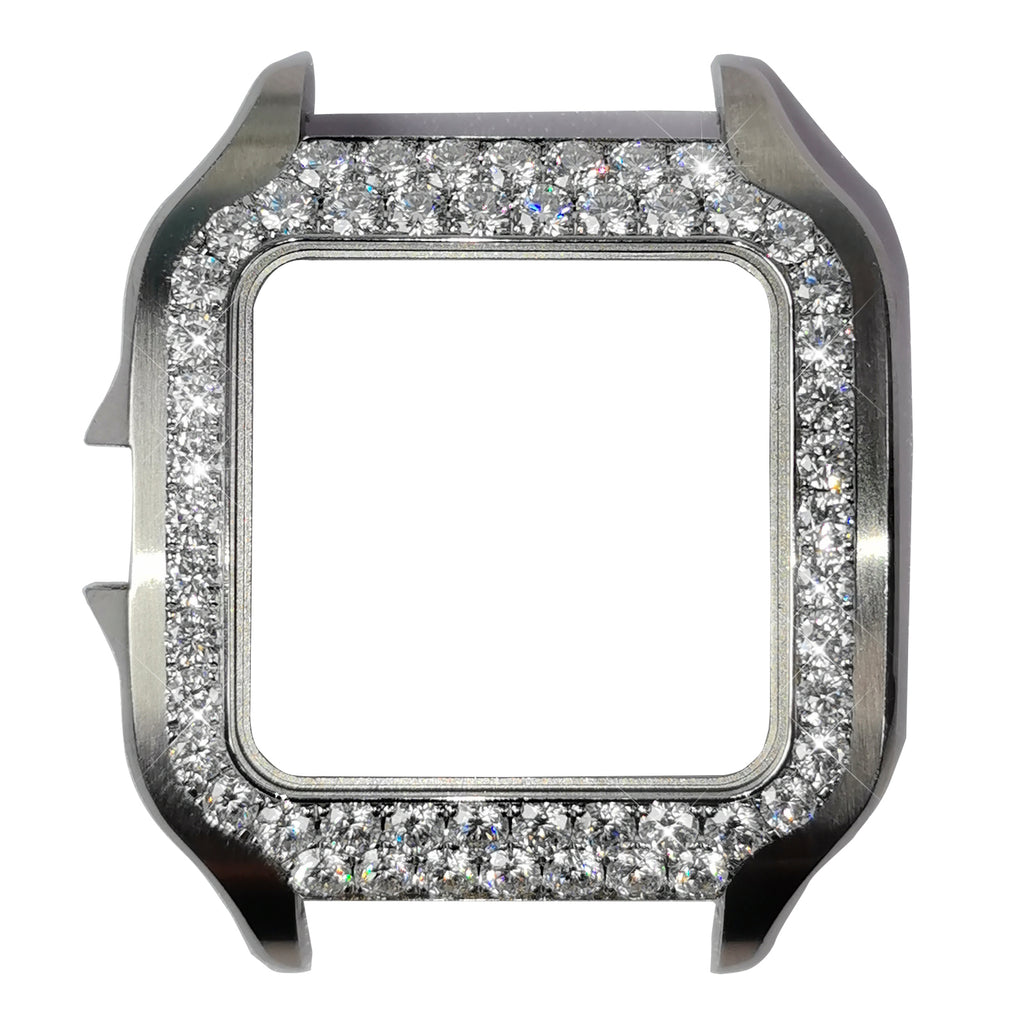 Modified watch Inlaid with earth grown diamonds watch Bezel for Cartier WSSA0018/WSSA0030 39.8mm STAINLESS STEEL 4072