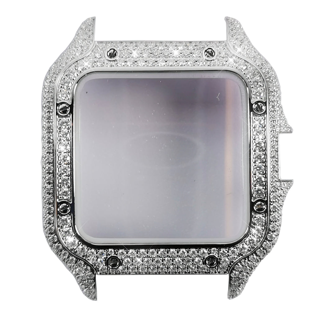 Modified watch Inlaid with earth grown diamonds watch case for Cartier WSSA0018/WSSA0030 39.8mm STAINLESS STEEL 4072