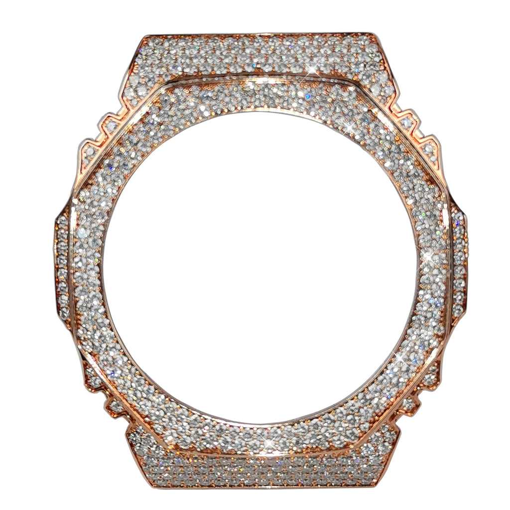 Modified watch Inlaid with earth grown diamonds watch case and band for  Casio wristwatch GBM 2100 Series