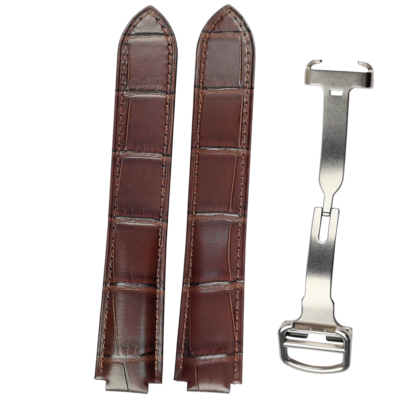 18mm Full-Grain Calfskin Cowhide Material Watch Strap for Cartier Blue Balloon 36mm Watch