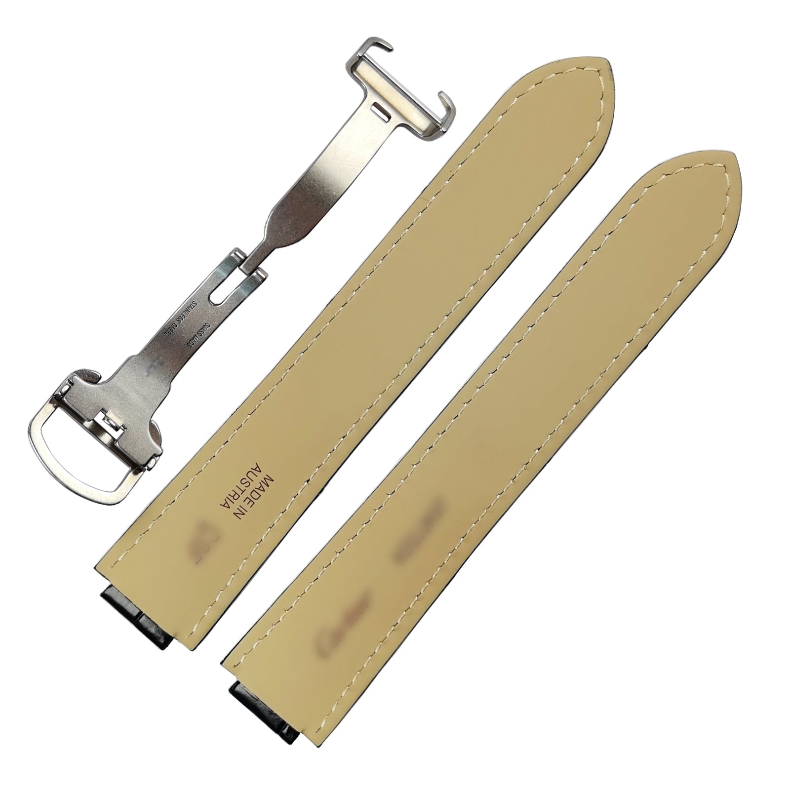 18mm Full-Grain Calfskin Cowhide Material Watch Strap for Cartier Blue Balloon 36mm Watch