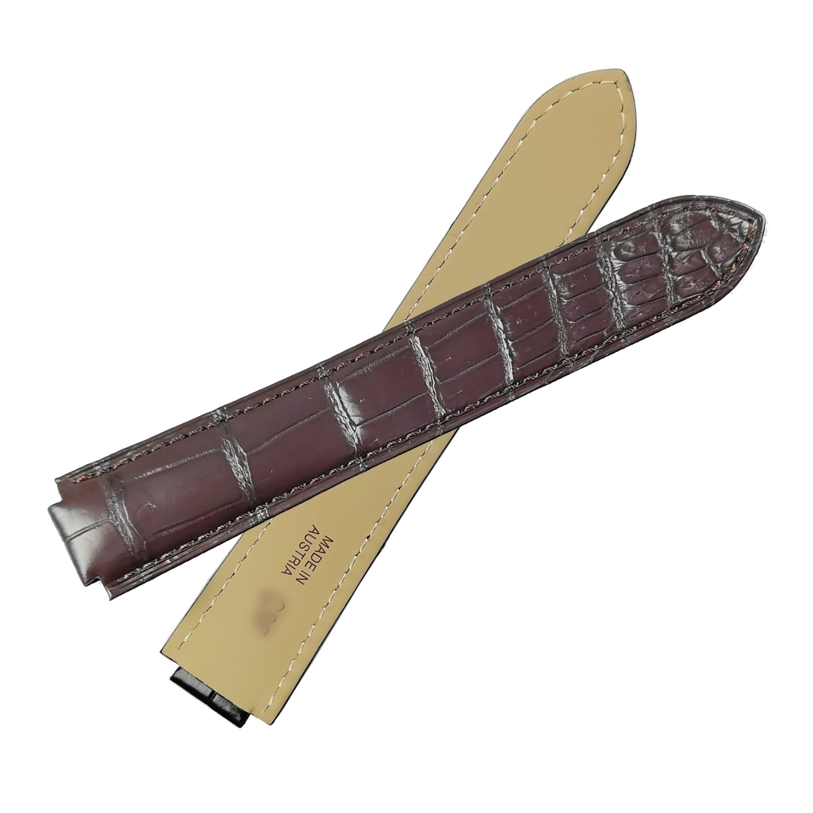 Aligator Skin Watchband 18mm Watch Crocodile strap for Cartier Blue Balloon 36mm Watch