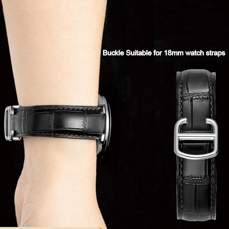 Watch Strap Buckle 18mm Stainless Steel for Cartier Blue Balloon Watch Crocodile Straps