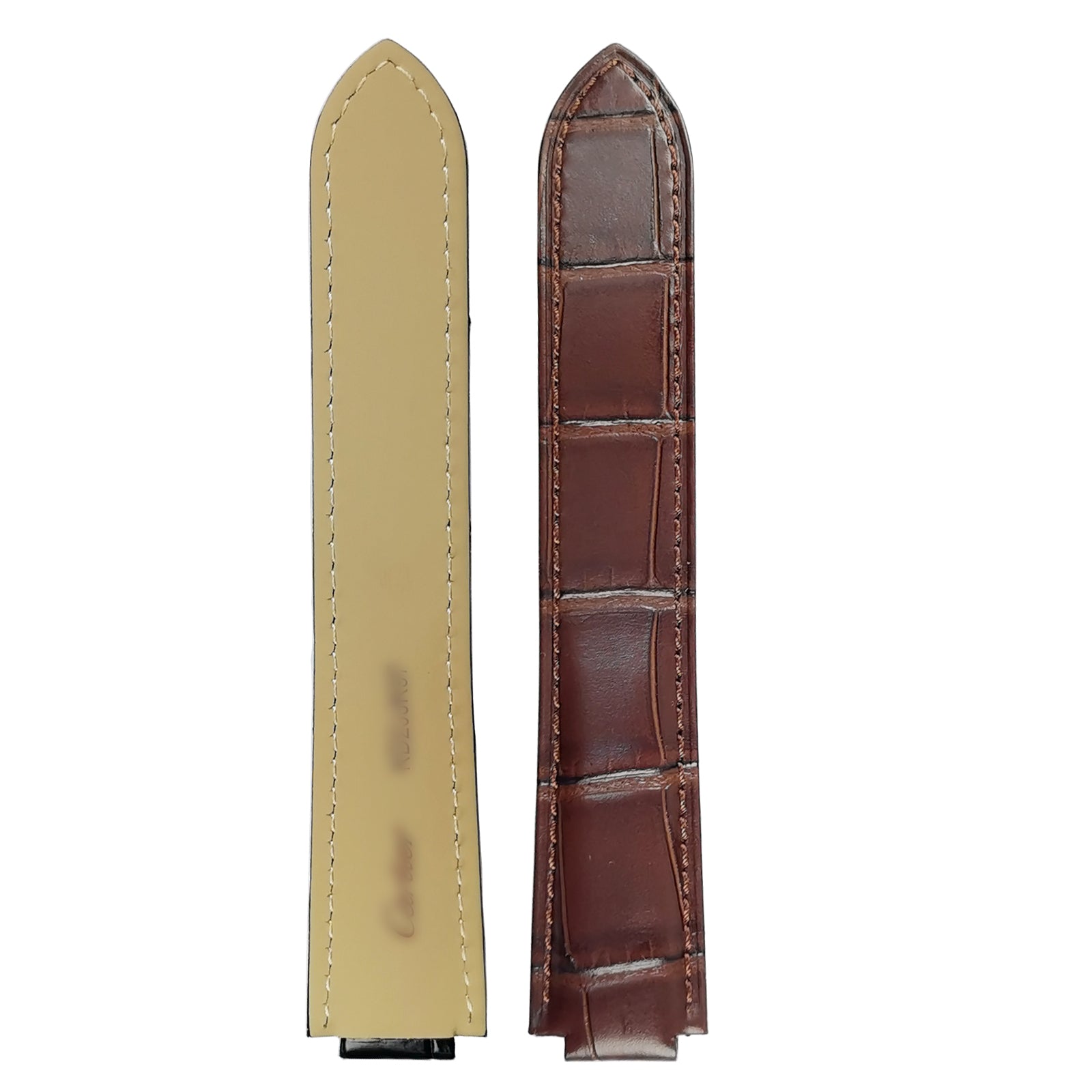 18mm Full-Grain Calfskin Cowhide Material Watch Strap for Cartier Blue Balloon 36mm Watch