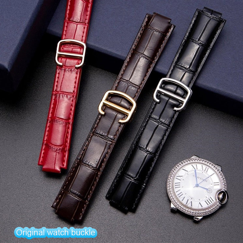 Watch Strap Buckle 18mm Stainless Steel for Cartier Blue Balloon Watch Crocodile Straps