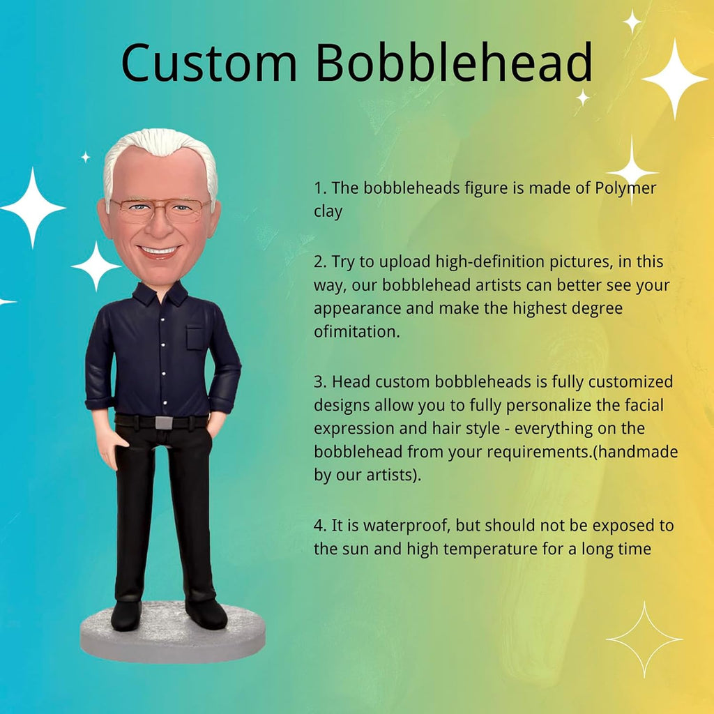 Custom Bobblehead, Personalized Unique Handmade Bobbleheads Figurine, Action Figure Based on Your Photo