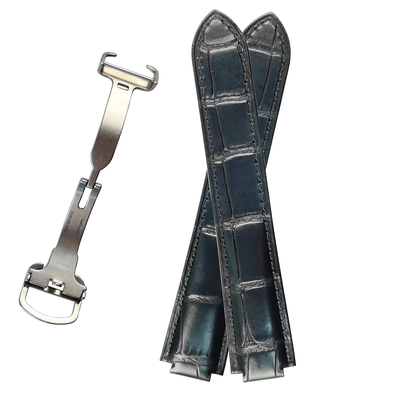 18mm Full-Grain Calfskin Cowhide Material Watch Strap for Cartier Blue Balloon 36mm Watch