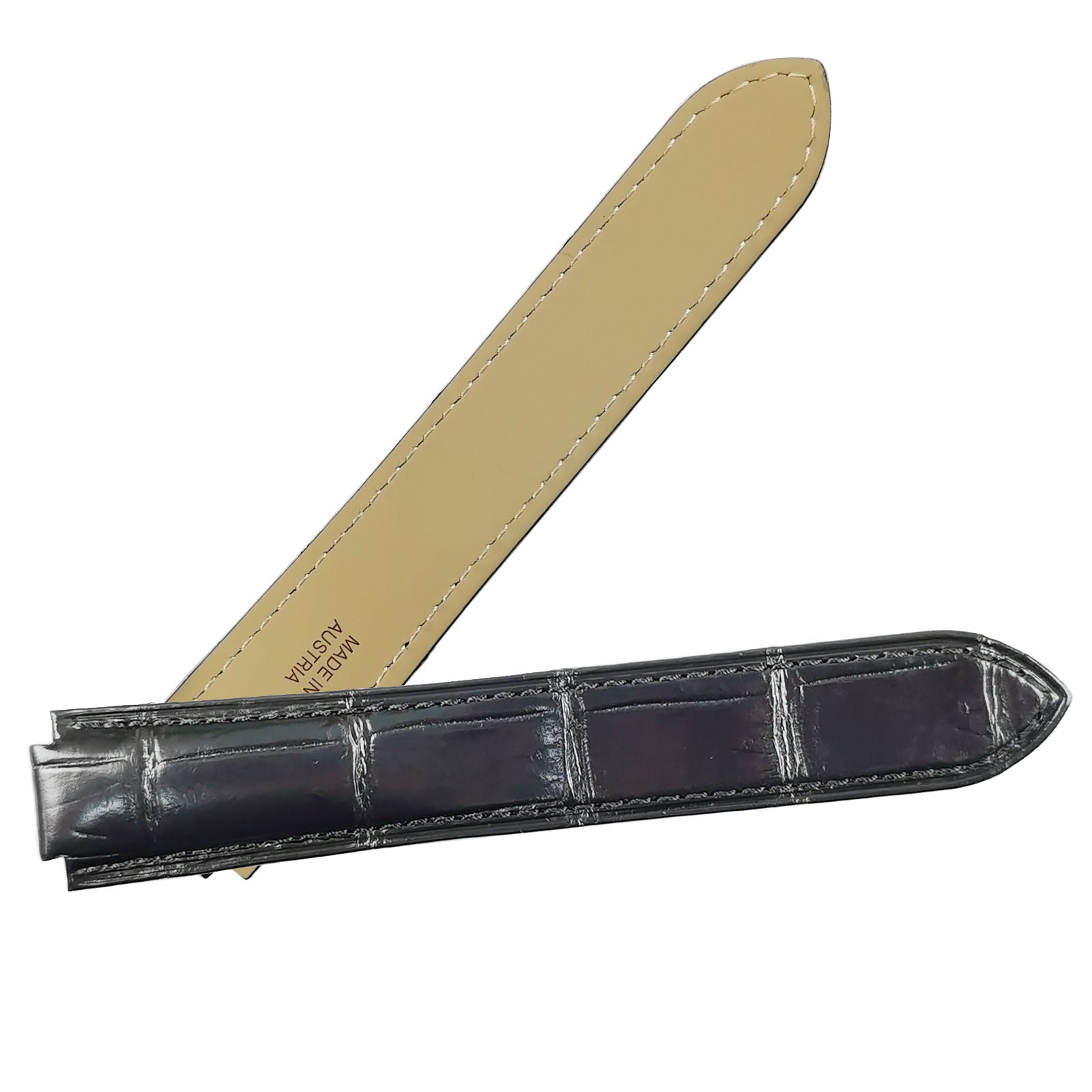 Aligator Skin Watchband 18mm Watch Crocodile strap for Cartier Blue Balloon 36mm Watch