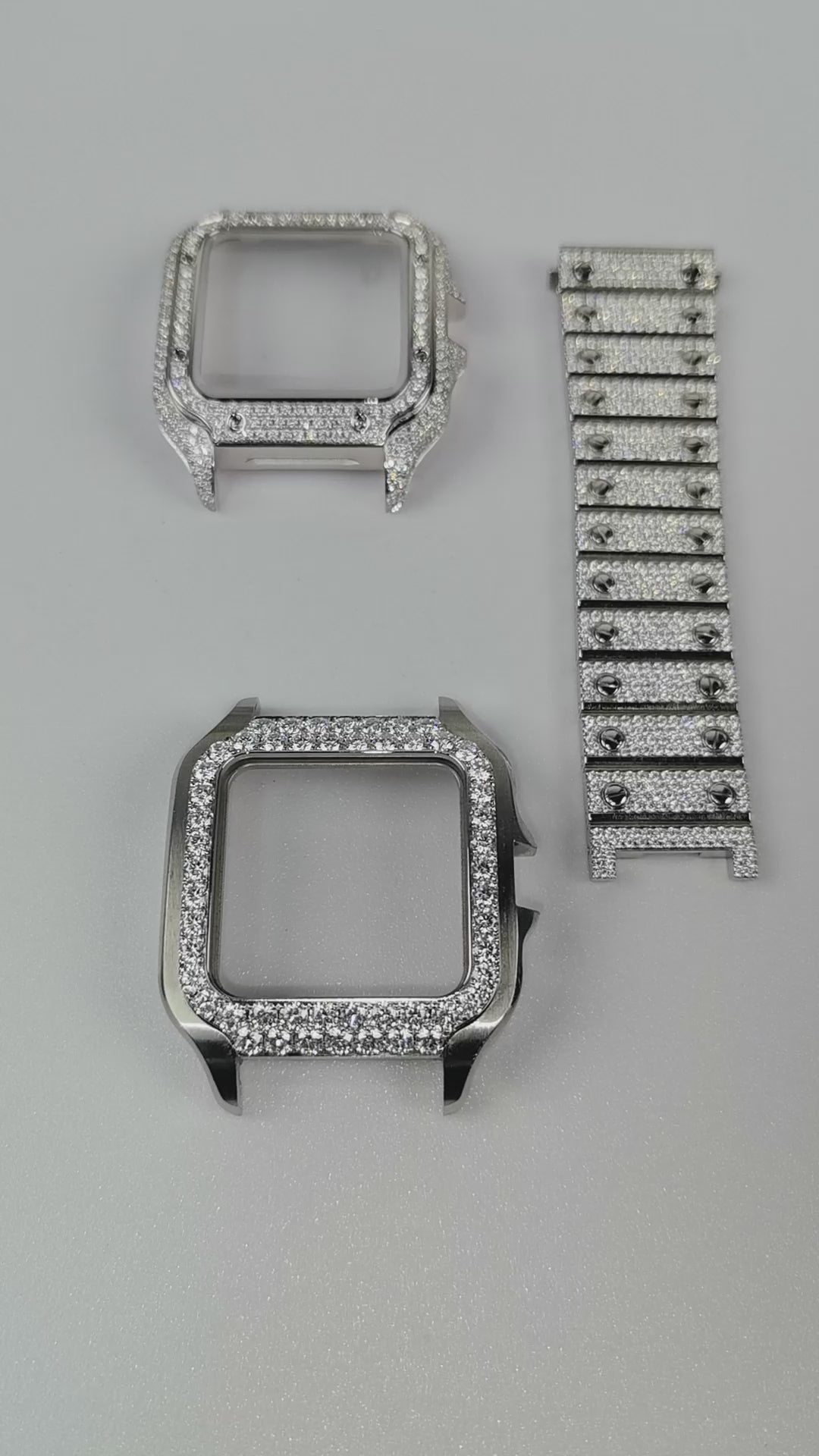 Modified watch Inlaid with earth grown diamonds watch Bezel for Cartier WSSA0018/WSSA0030 39.8mm STAINLESS STEEL 4072