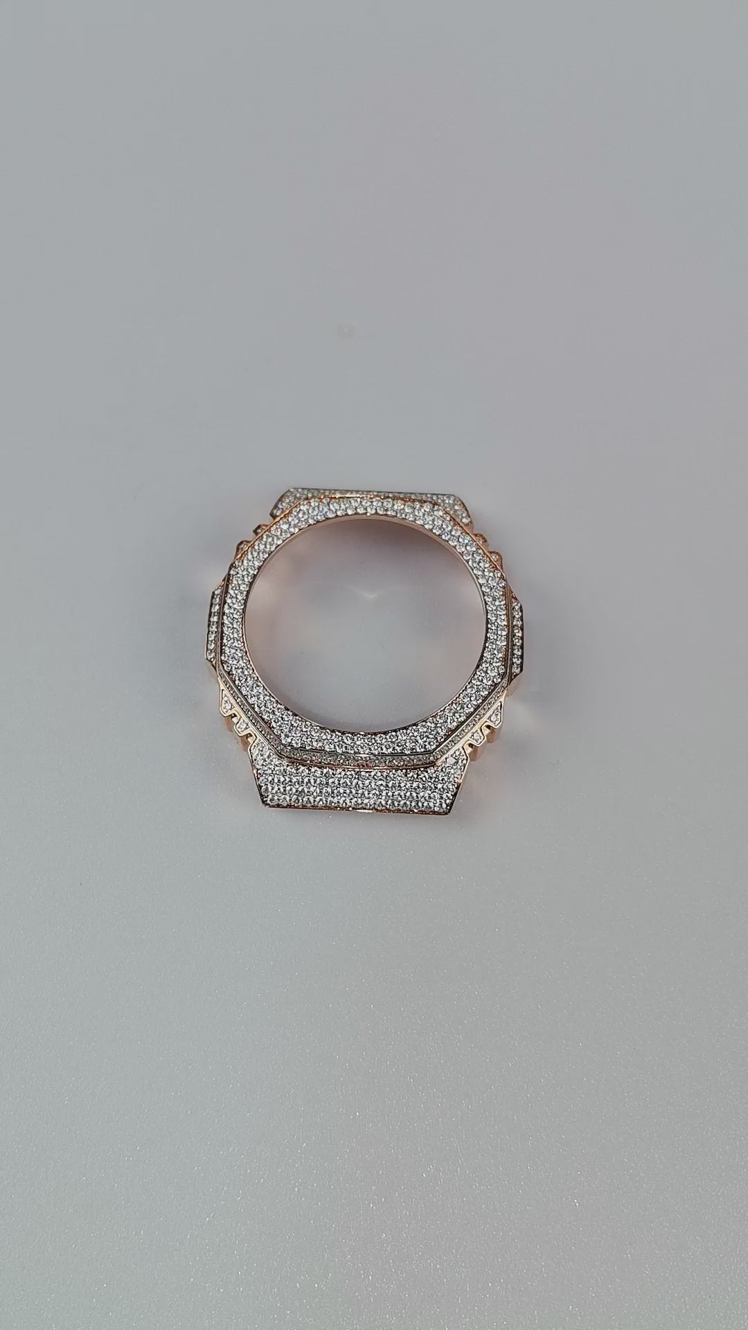 Modified watch Inlaid with earth grown diamonds watch case and band for  Casio wristwatch DW6900 Series